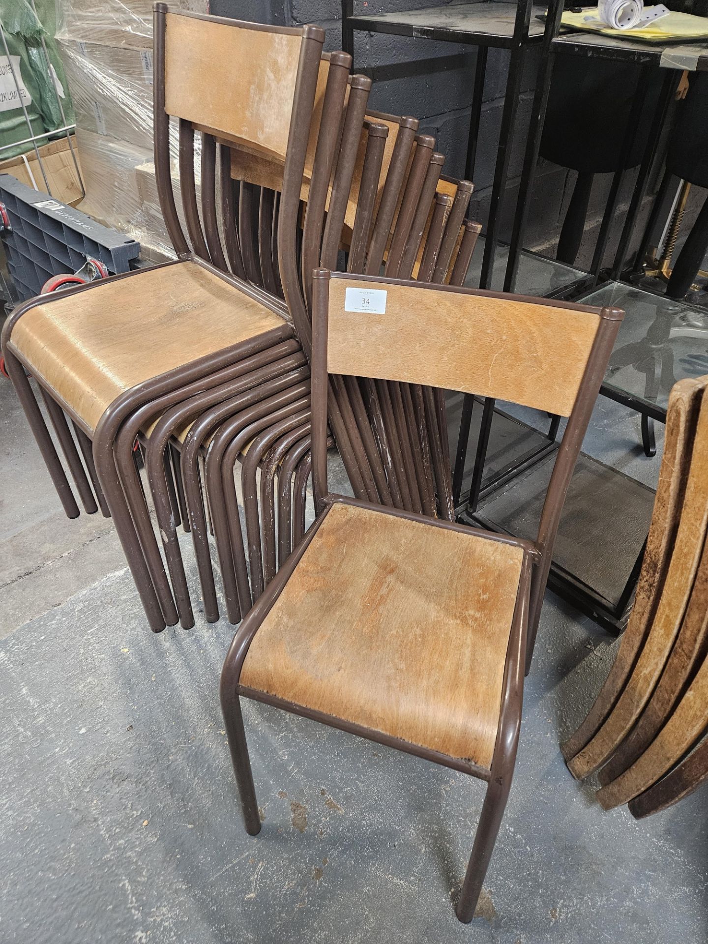 Stackable Vintage Chairs x11