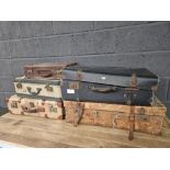 Vintage suitcases x5