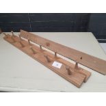 Creamore Mill Solid Oak Coat Hook Racks x3