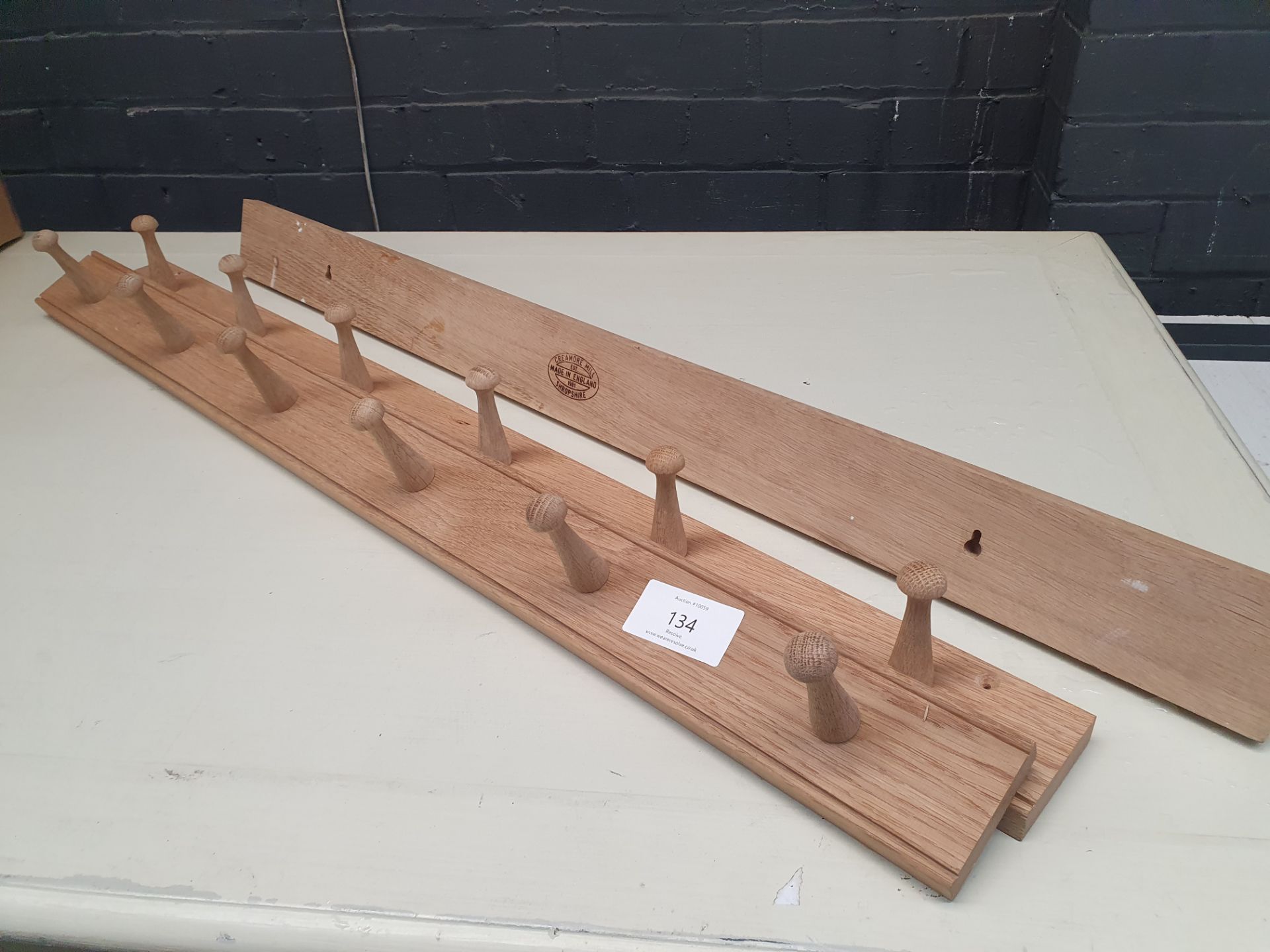 Creamore Mill Solid Oak Coat Hook Racks x3