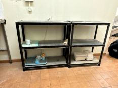 Black Plastic Shelving x2