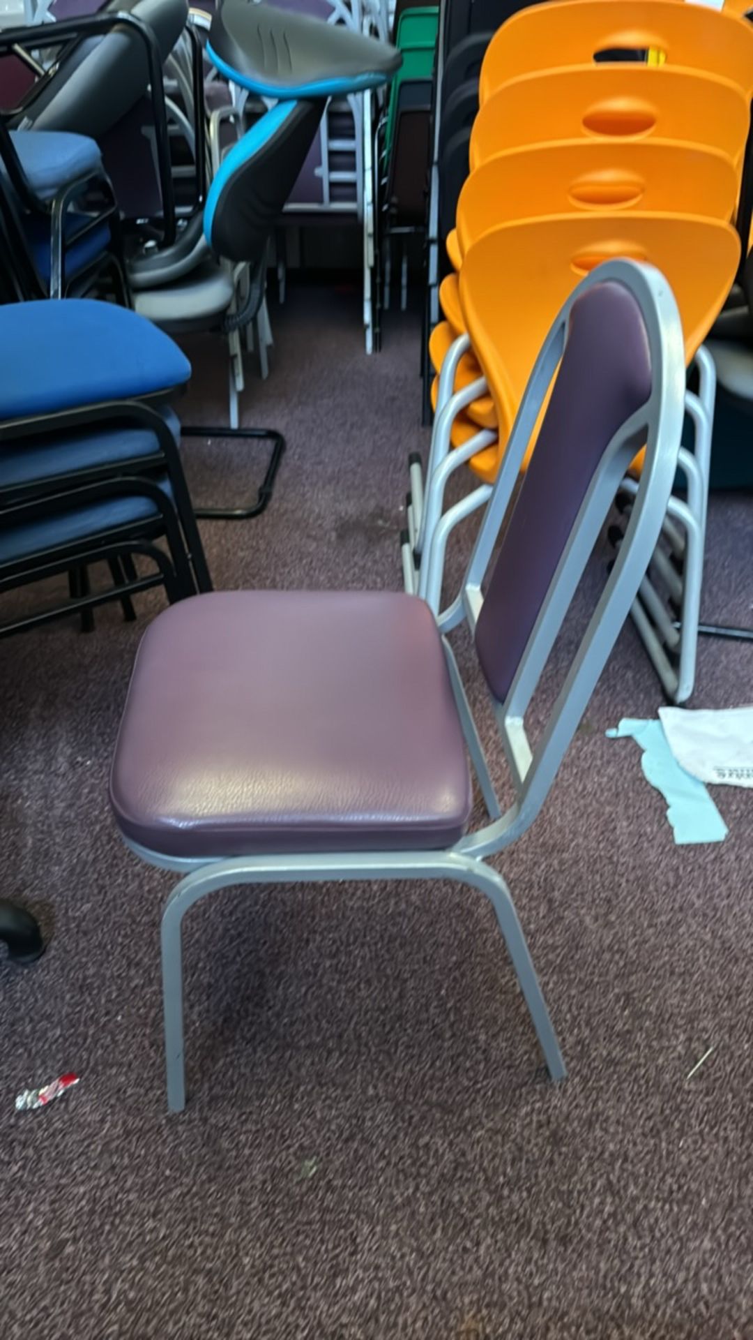 Purple Chairs x 10 - Image 3 of 5