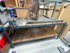 Metal Work Bench With Vice