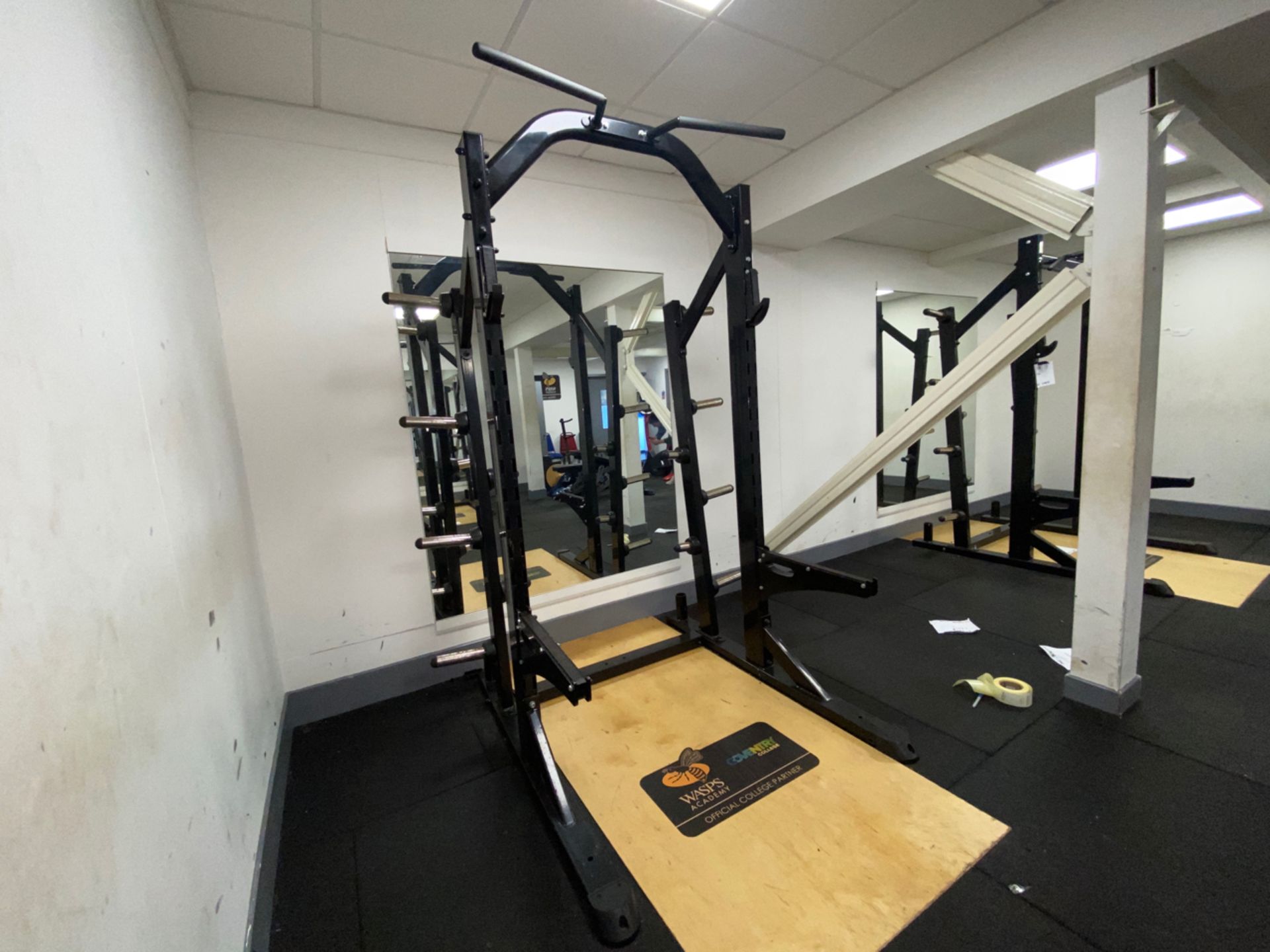 Full Squat Rack With Pull Up Bar & Weight Tree