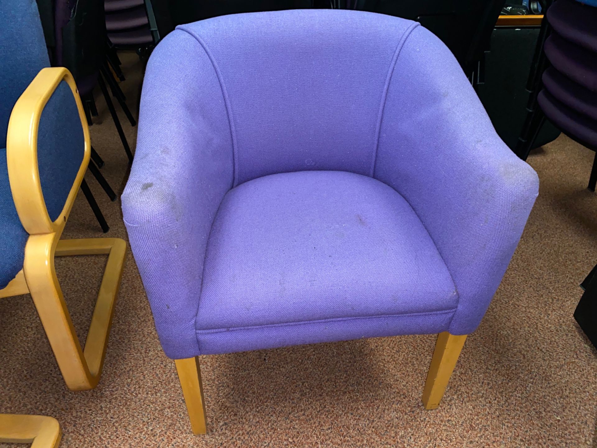 Purple Lounge Chairs x4 - Image 3 of 3