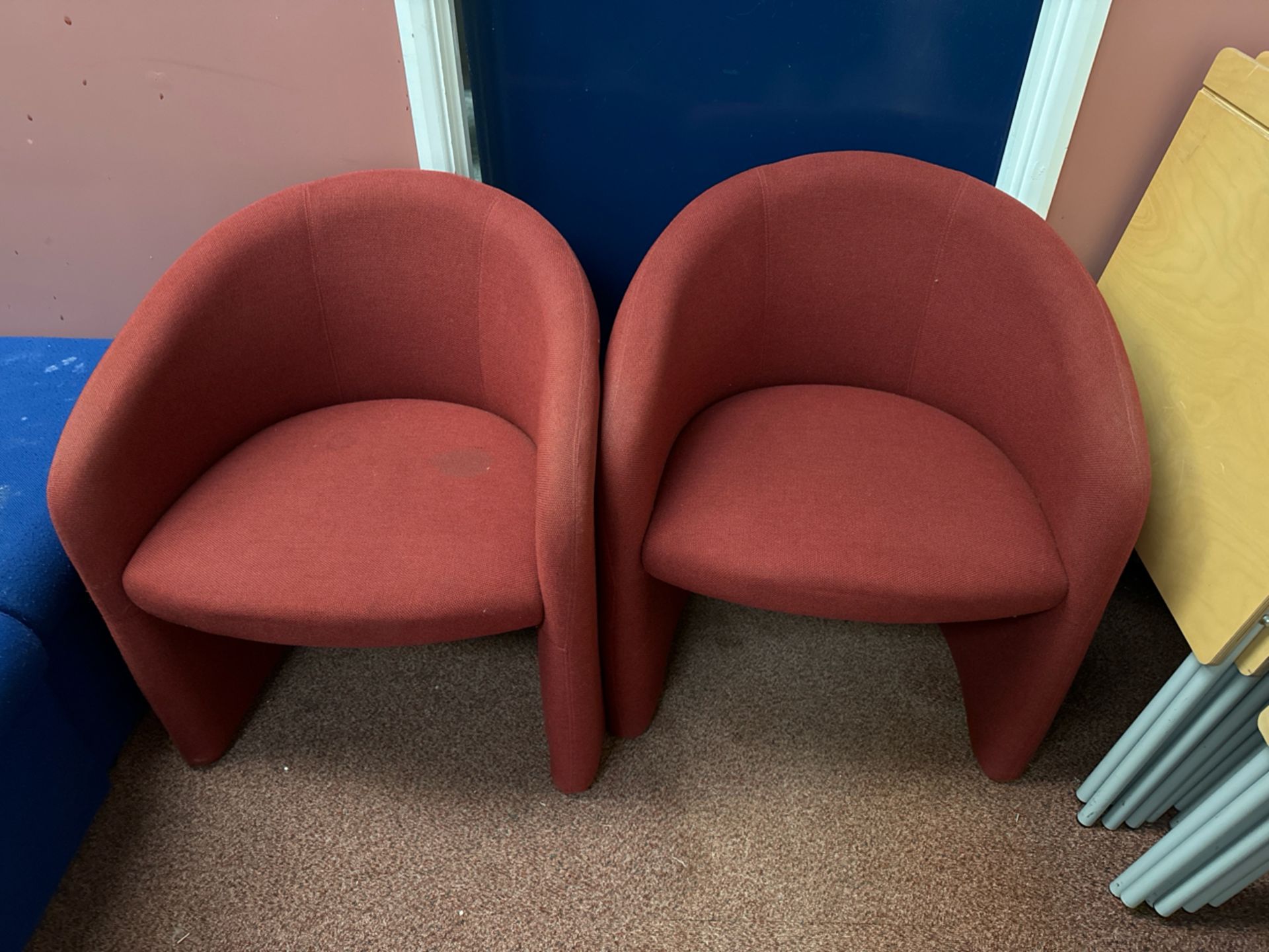 Red Chairs x4 - Image 4 of 4