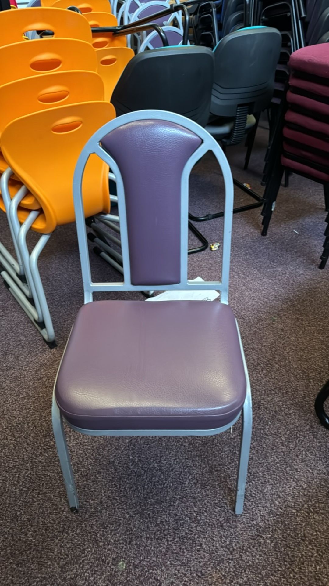 Purple Chairs x 10 - Image 2 of 5