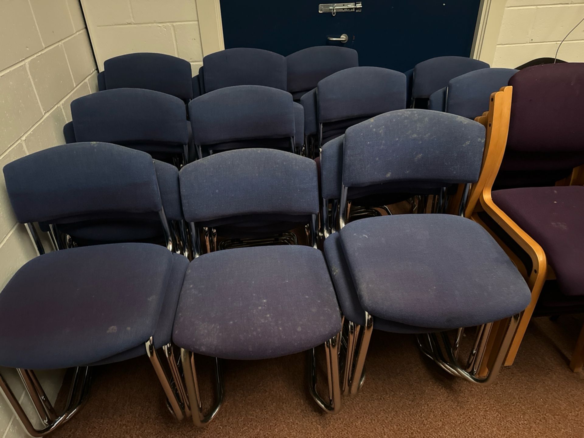 Blue Waiting Room Chairs x25