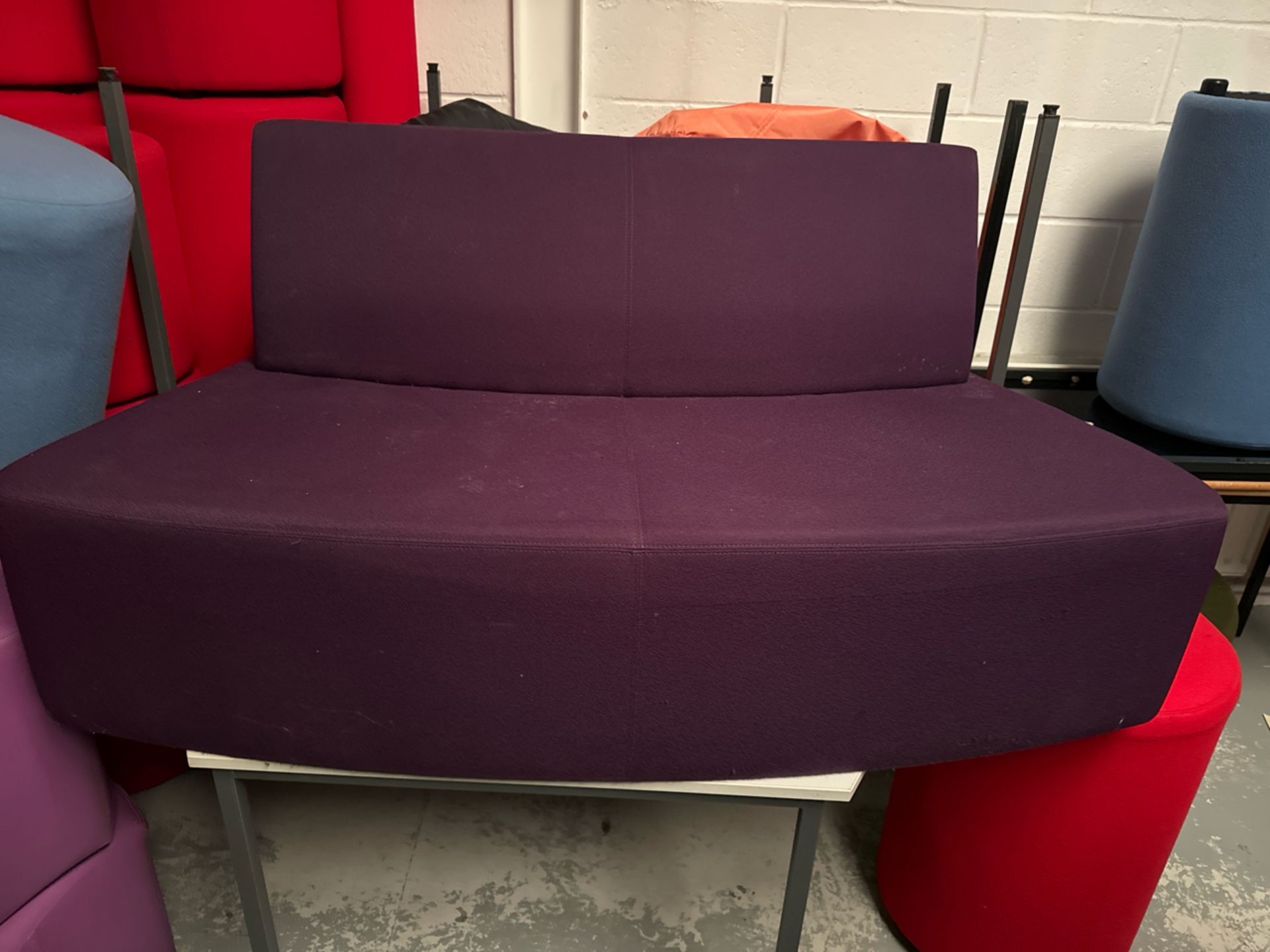 Purple Fabric 2 Seater Sofa - Image 4 of 4