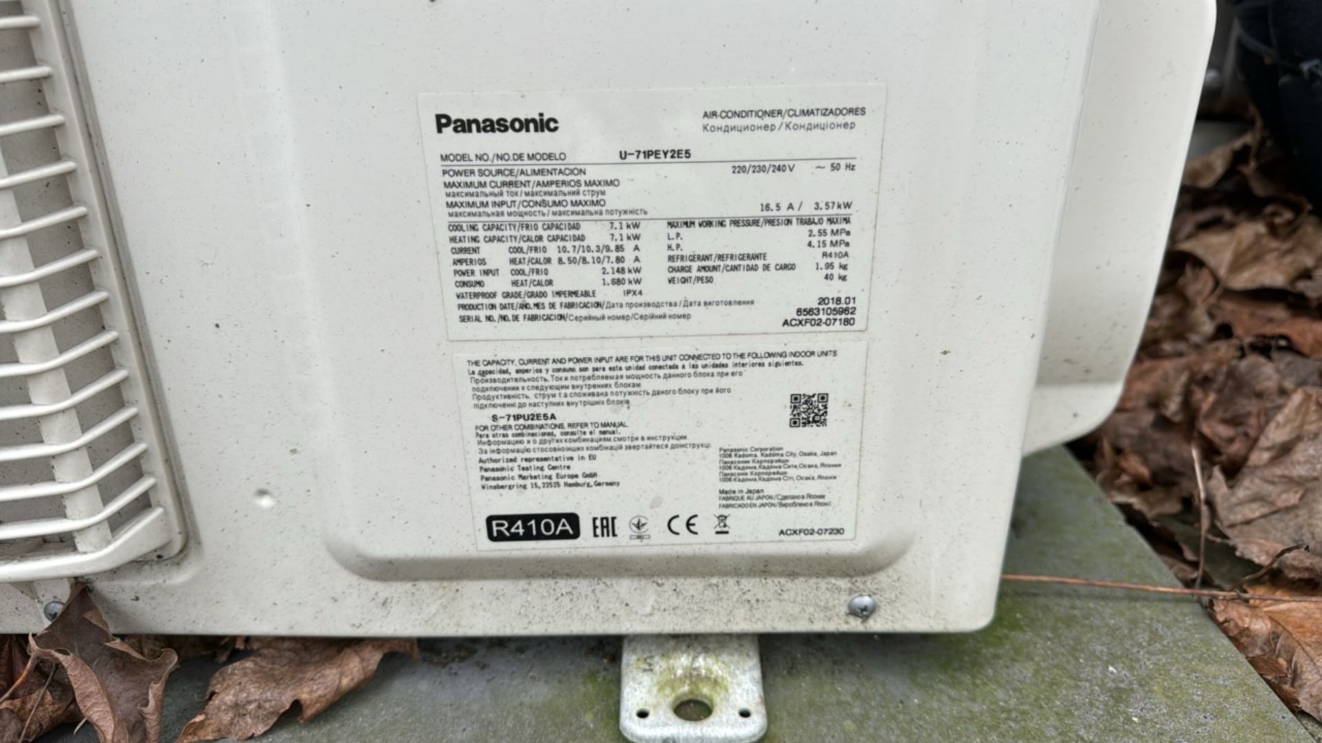 Panasonic R32 Air Conditioner Inverter - Image 4 of 4