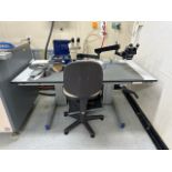 Adjustable Desk With Microscope