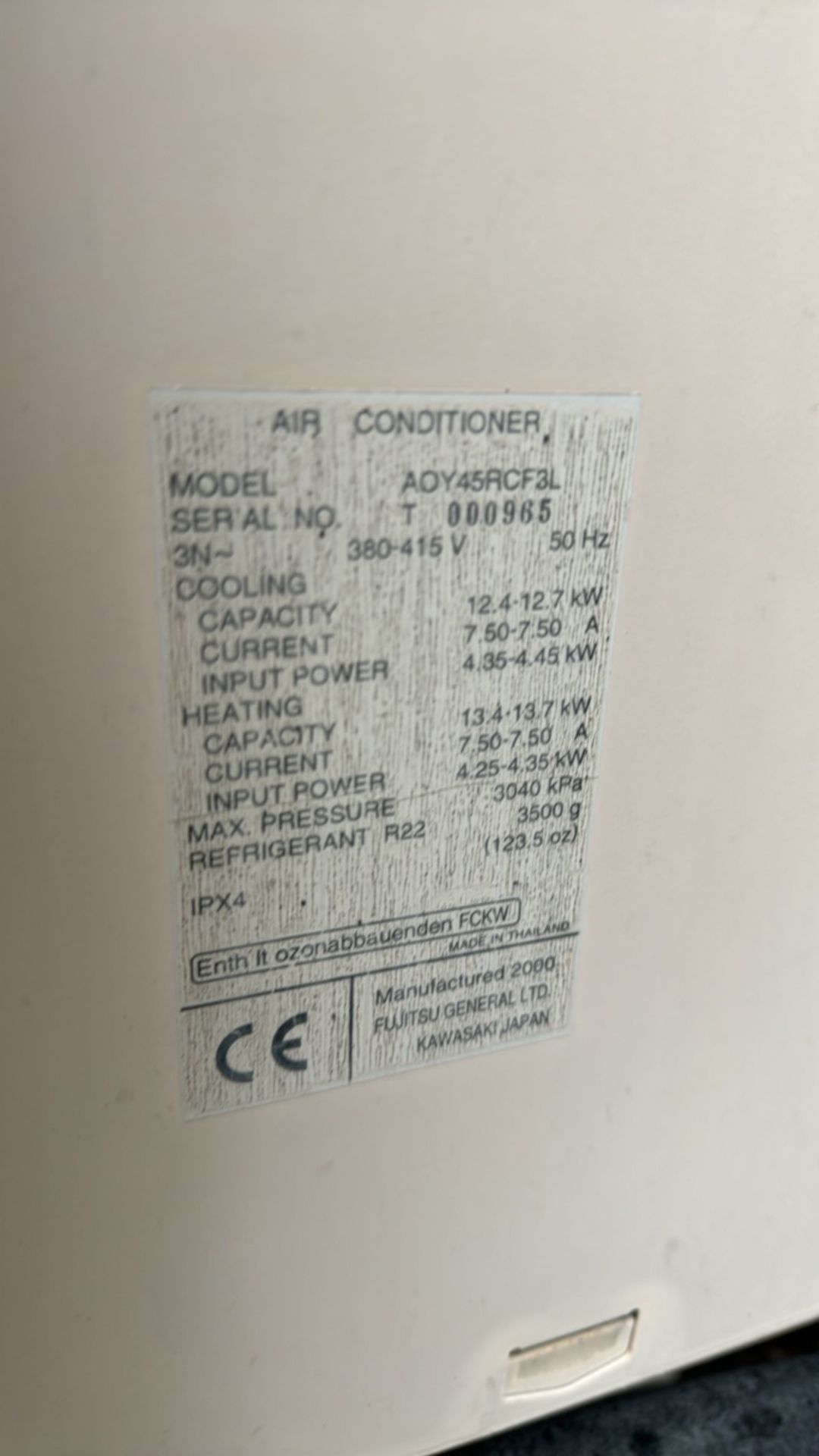 Fujitsu Outside Air Conditioner Unit - Image 4 of 4