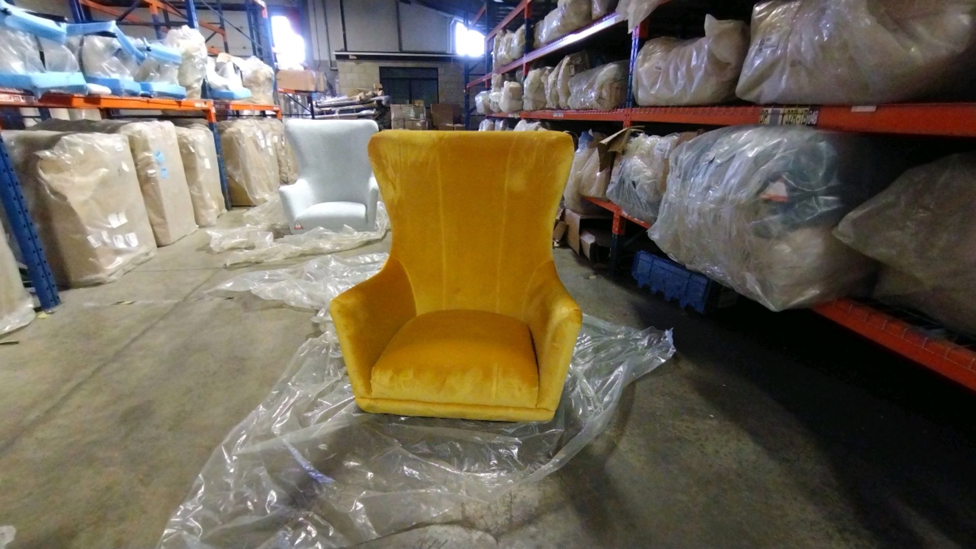 Louis Armchair In Butterscotch Cotton Matt Velvet RRP - £1270 - Image 6 of 8