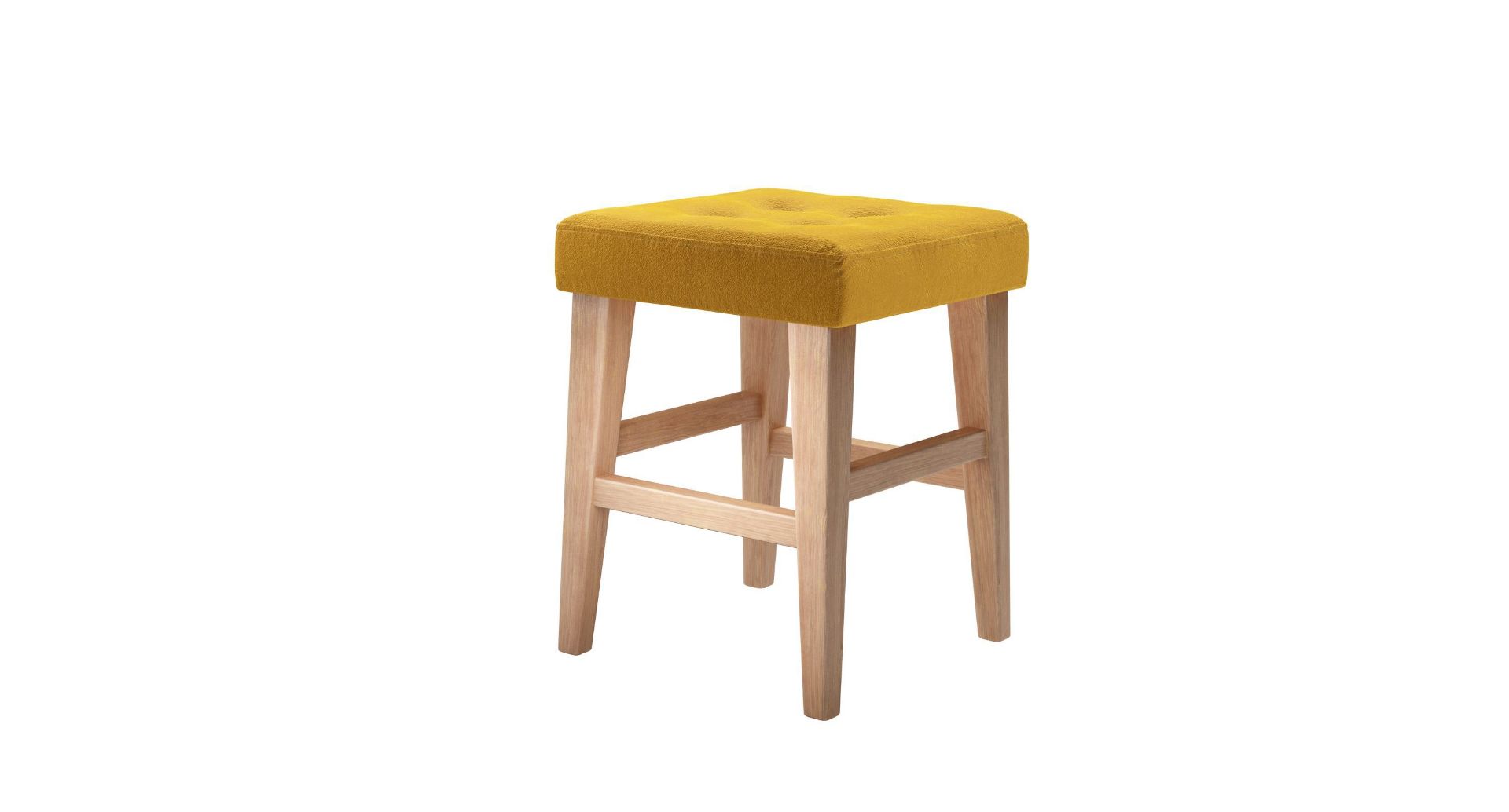 Buttons Short Stool In Butterscotch Cotton Matt Velvet RRP - £180