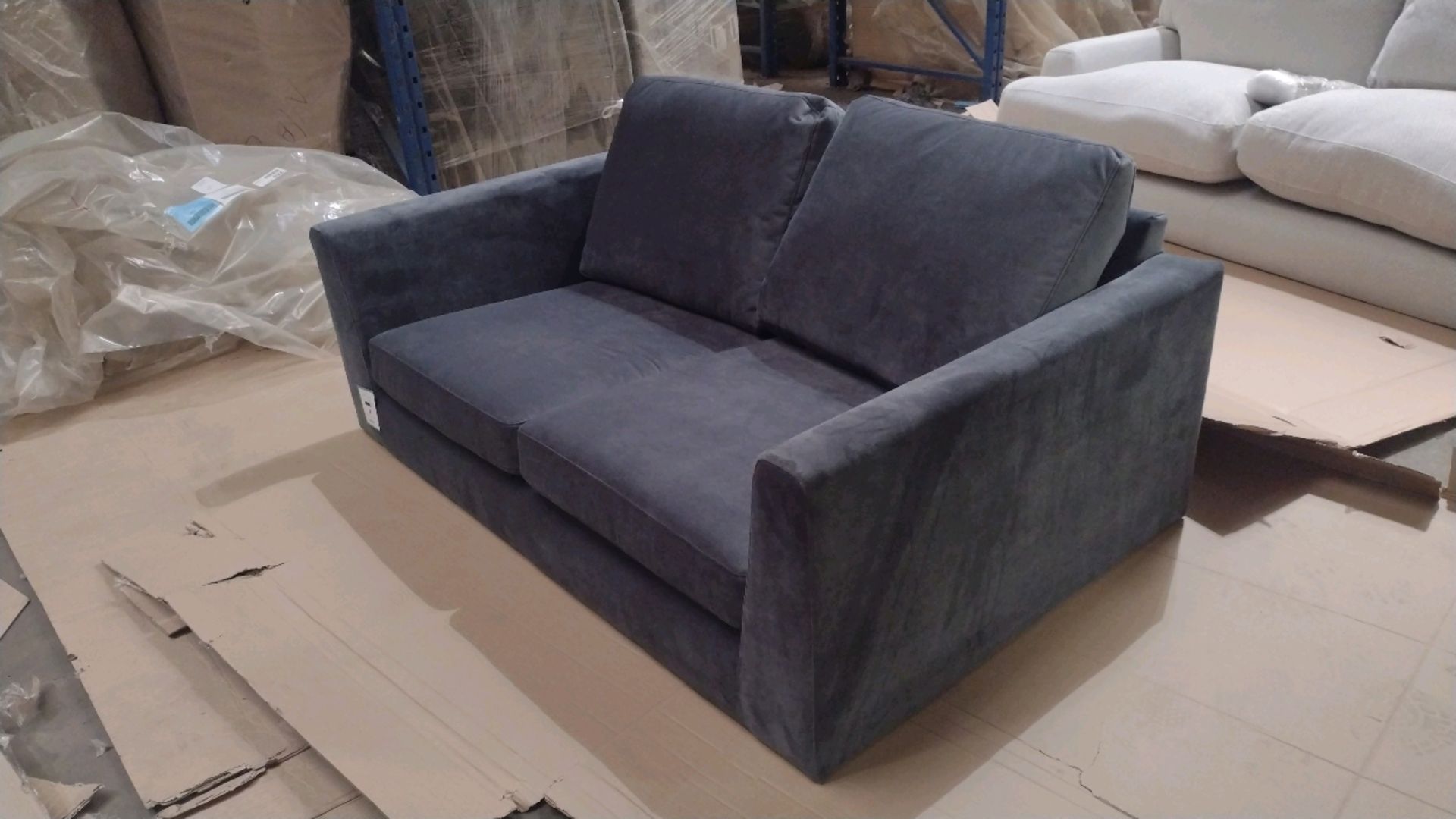 Jude 2 Seat Sofa In Grey Velvet RRP - £999 - Image 4 of 8
