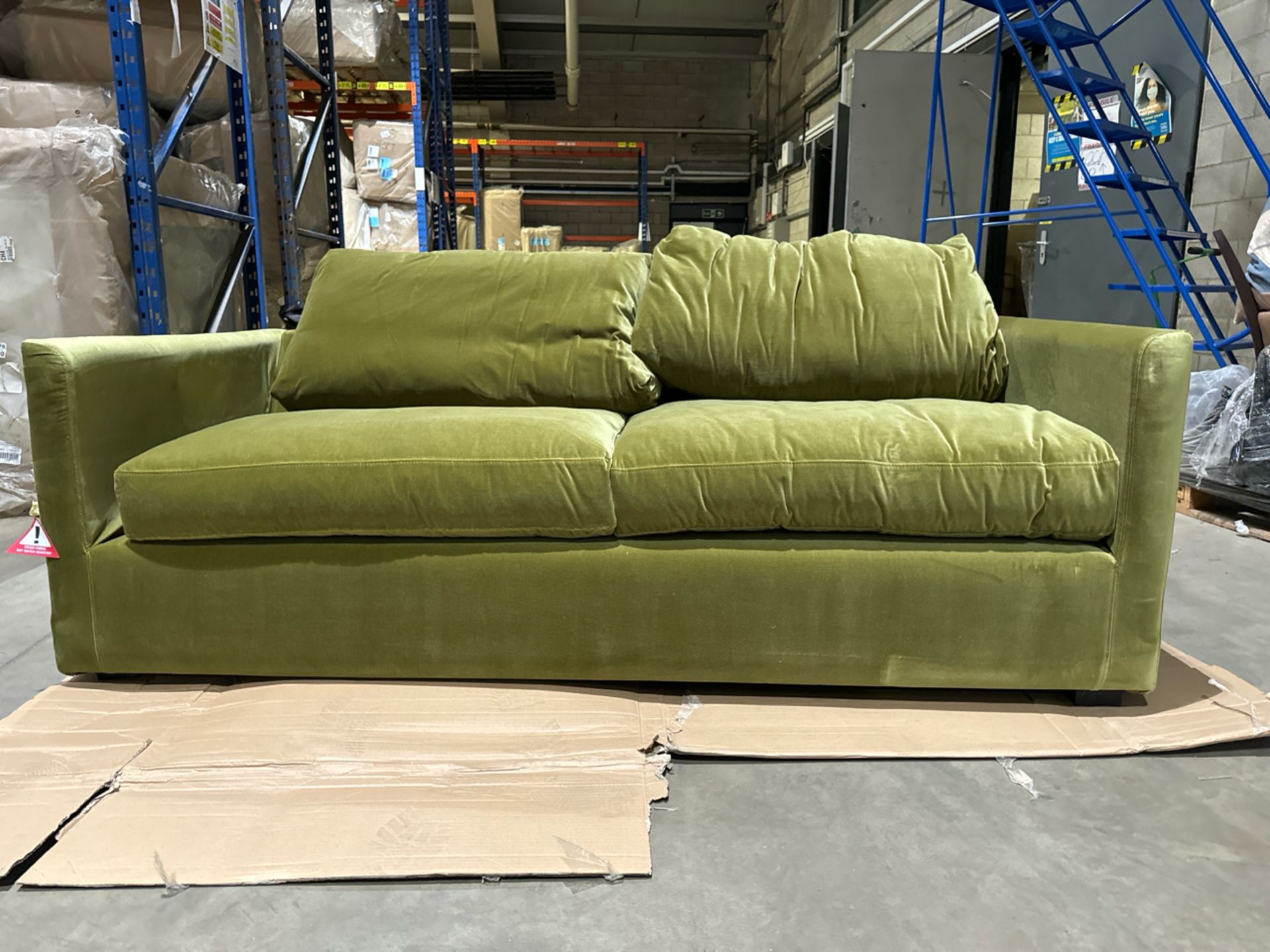 Aissa 3 Seat Sofa In Oliver Cotton Matt Velvet RRP - £2620 - Image 2 of 7