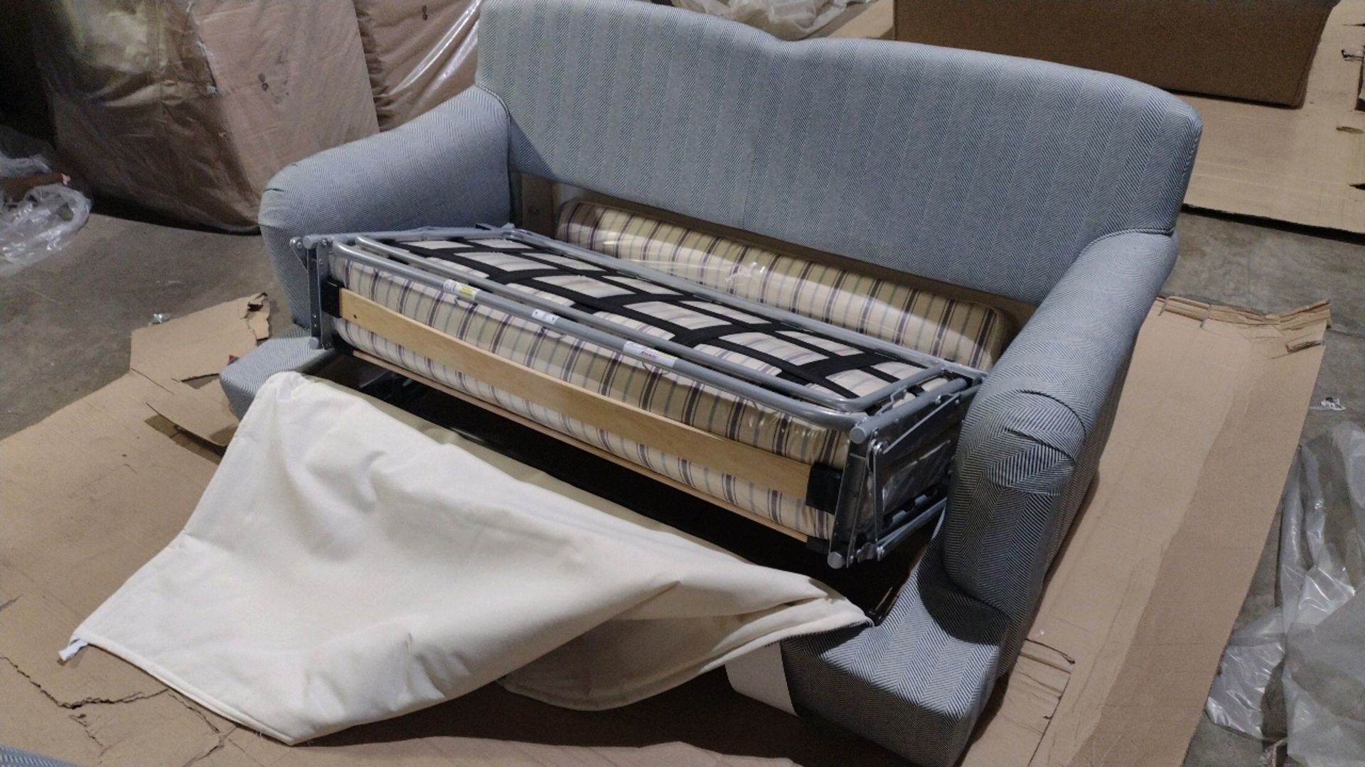 Bluebell 2 Seat Sofa Bed In Uniform House Herringbone Weave RRP - £2230 - Image 11 of 14