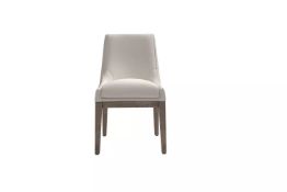 Basil Dining Chair in Taupe Brushed Linen Cotton RRP - £315