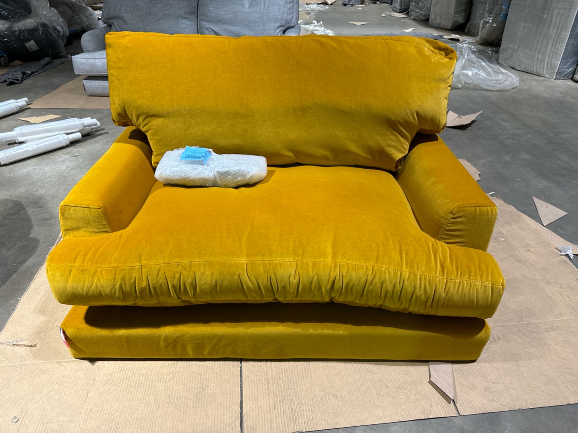 Isla Loveseat in Amber Smart Velvet RRP - £1600 - Image 2 of 5