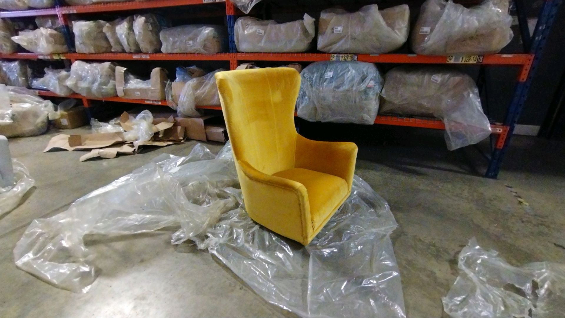 Louis Armchair In Butterscotch Cotton Matt Velvet RRP - £1270 - Image 4 of 8