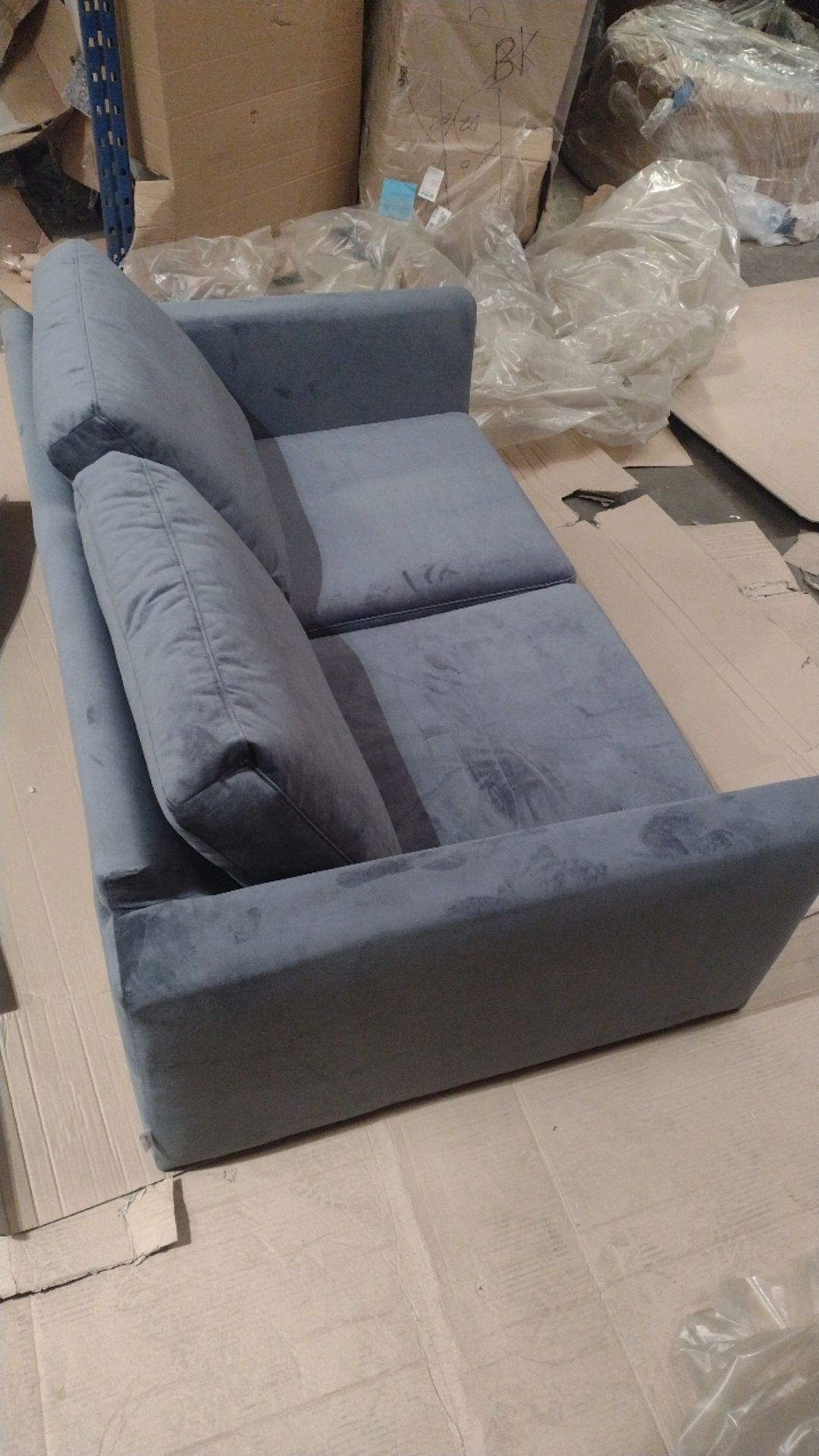 Jude 2 Seat Sofa In Grey Velvet RRP - £999 - Image 6 of 8