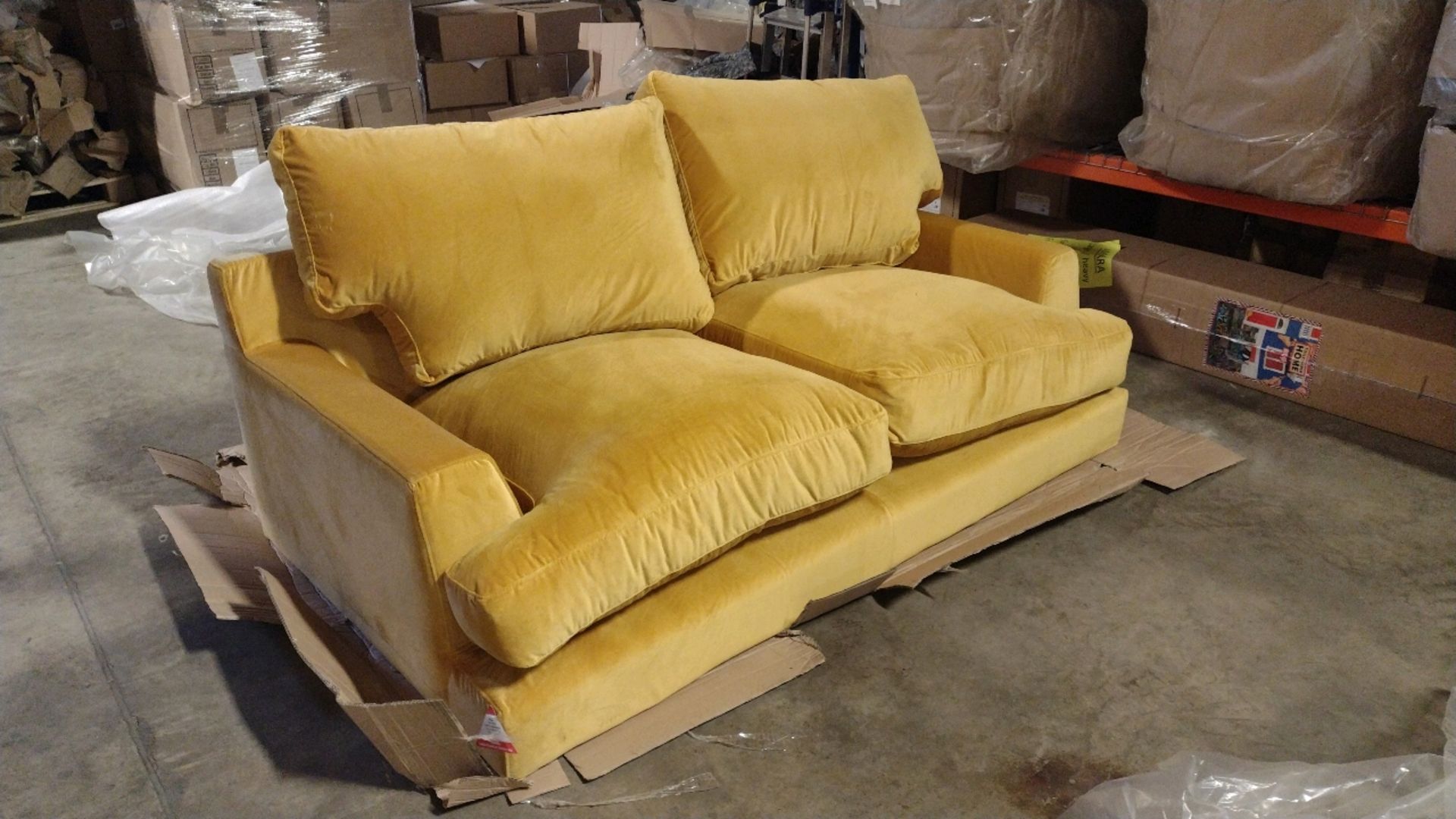 Isla 2 Seat Sofa In Butterscotch Cotton Matt Velvet RRP - £2180 - Image 6 of 7