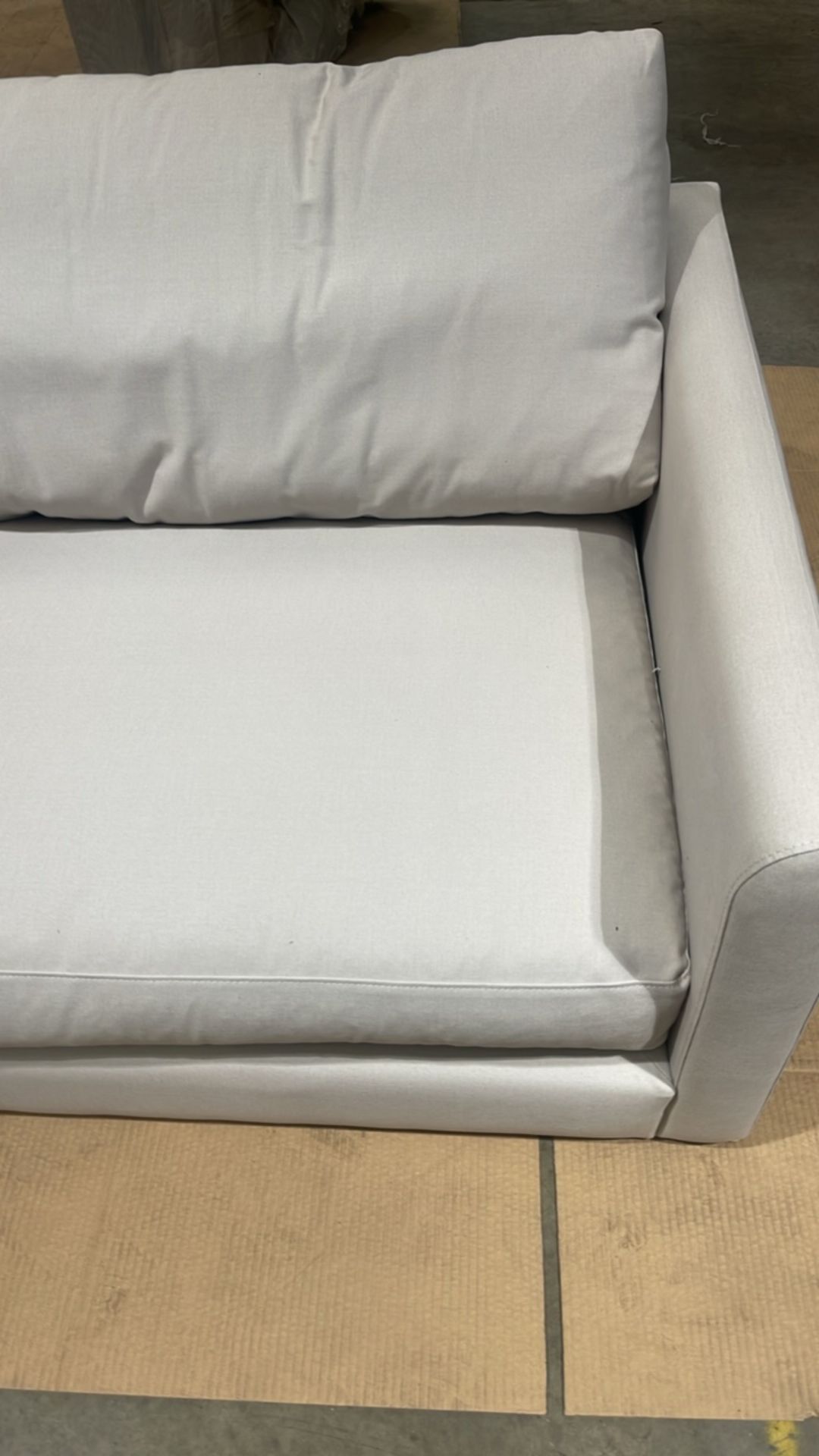 Izzy 3 Seat Sofa In Alabaster Brushed Linen Cotton RRP - £2110 - Image 6 of 7