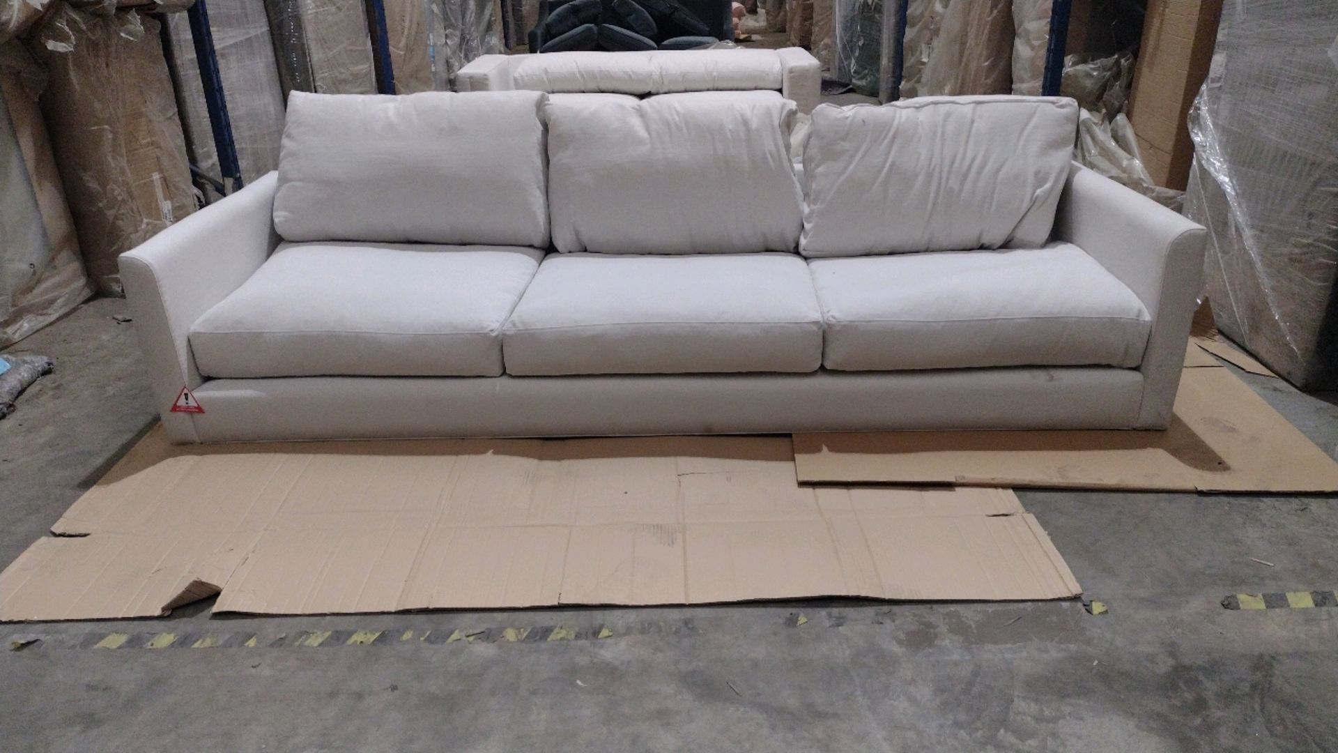 Izzy 4 Seat Sofa In Alabaster Brushed Linen Cotton RRP - £2630 - Image 2 of 9