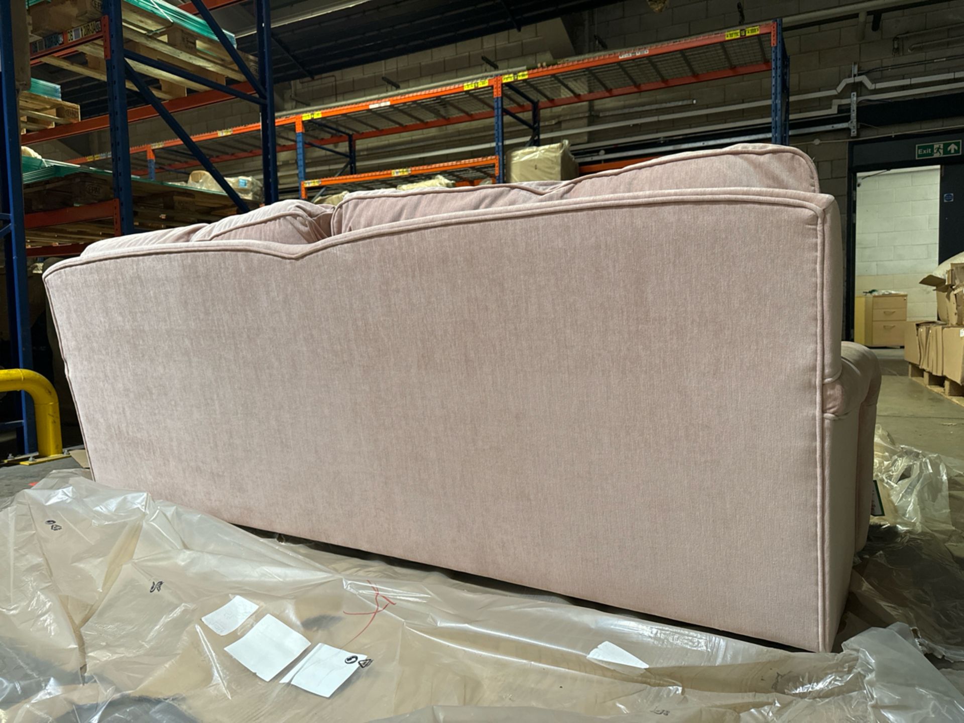 Bluebell 3 Seat Sofa In Pavilion Pink Brushstroke RRP - £1780 - Image 5 of 6