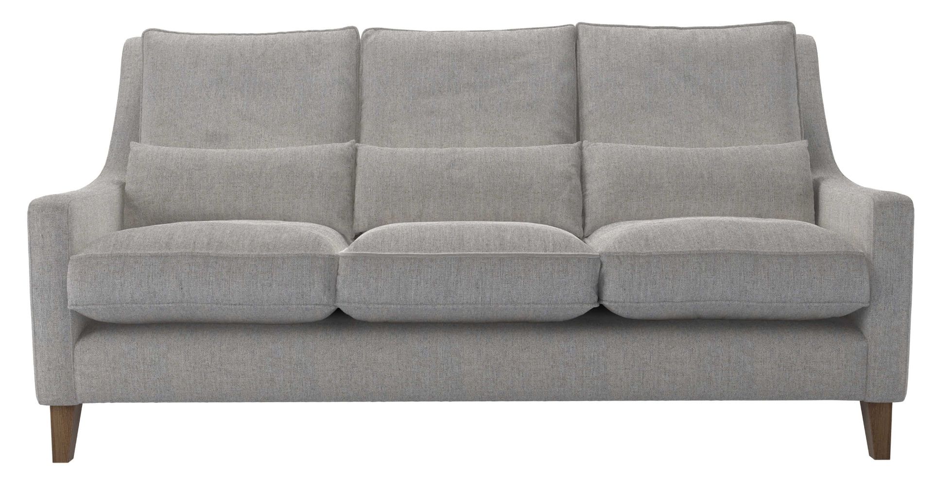 Iggy High Back 3 Seat Sofa In Rye Baylee Viscose Linen RRP - £2790