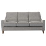 Iggy High Back 3 Seat Sofa In Rye Baylee Viscose Linen RRP - £2790