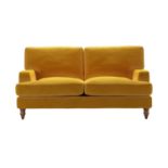 Isla 2 Seat Sofa In Butterscotch Cotton Matt Velvet RRP - £2180