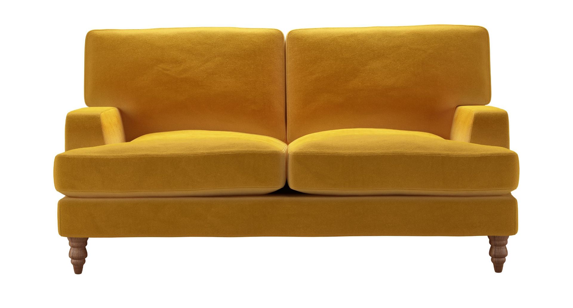 Isla 2 Seat Sofa In Butterscotch Cotton Matt Velvet RRP - £2180