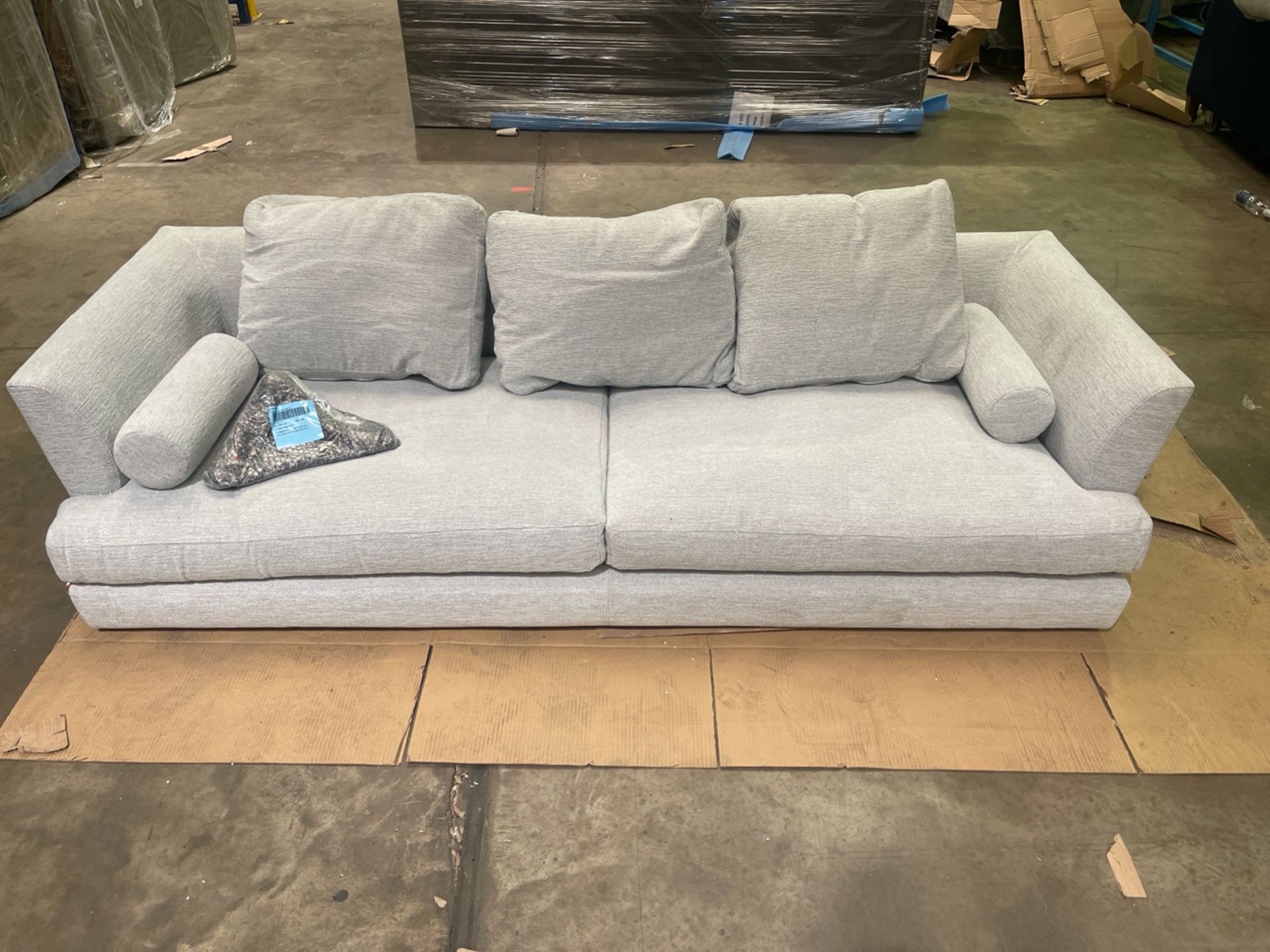 Larsen 3 Seat Sofa In Barley Slubby Cotton