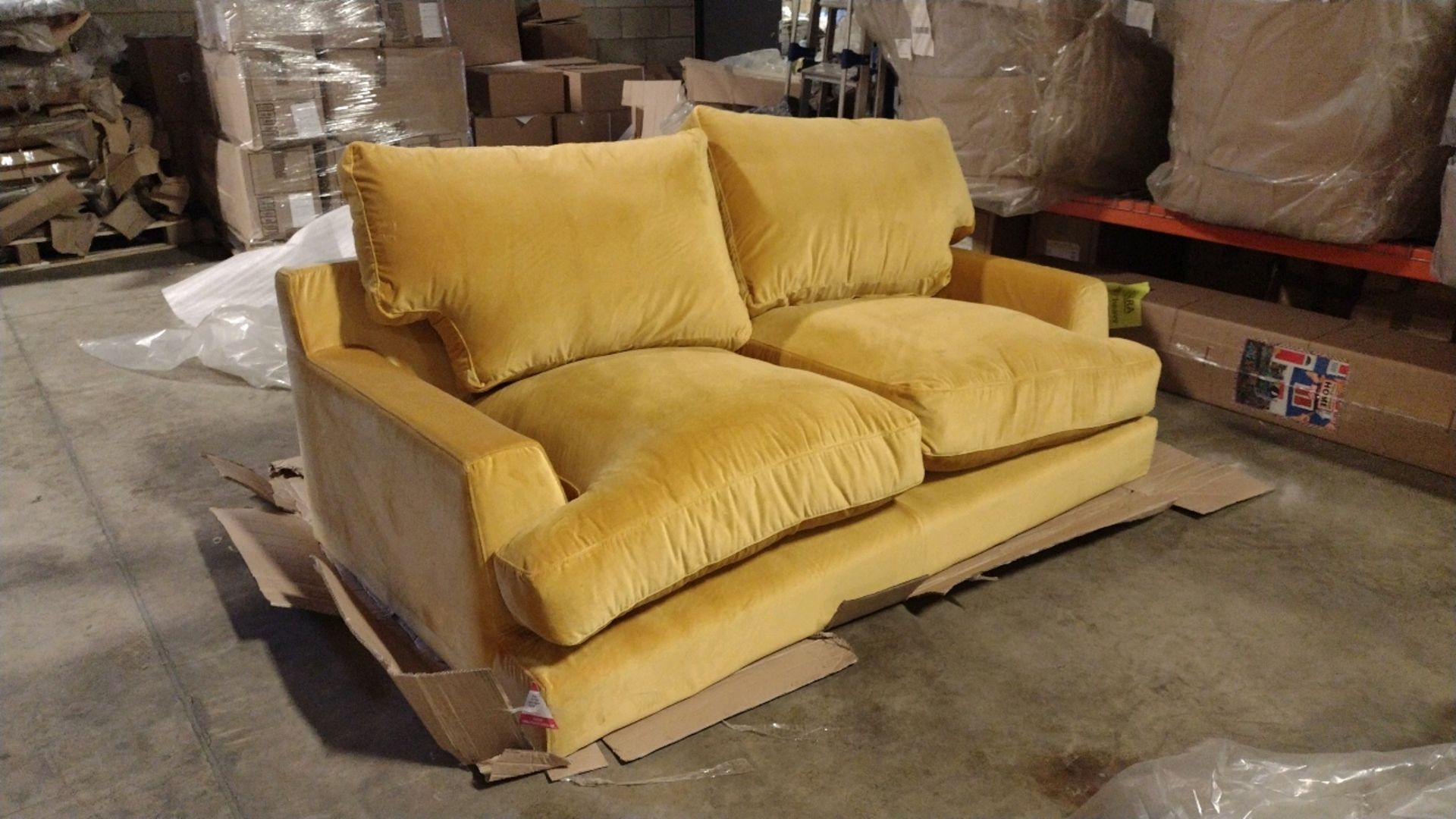 Isla 2 Seat Sofa In Butterscotch Cotton Matt Velvet RRP - £2180 - Image 2 of 7