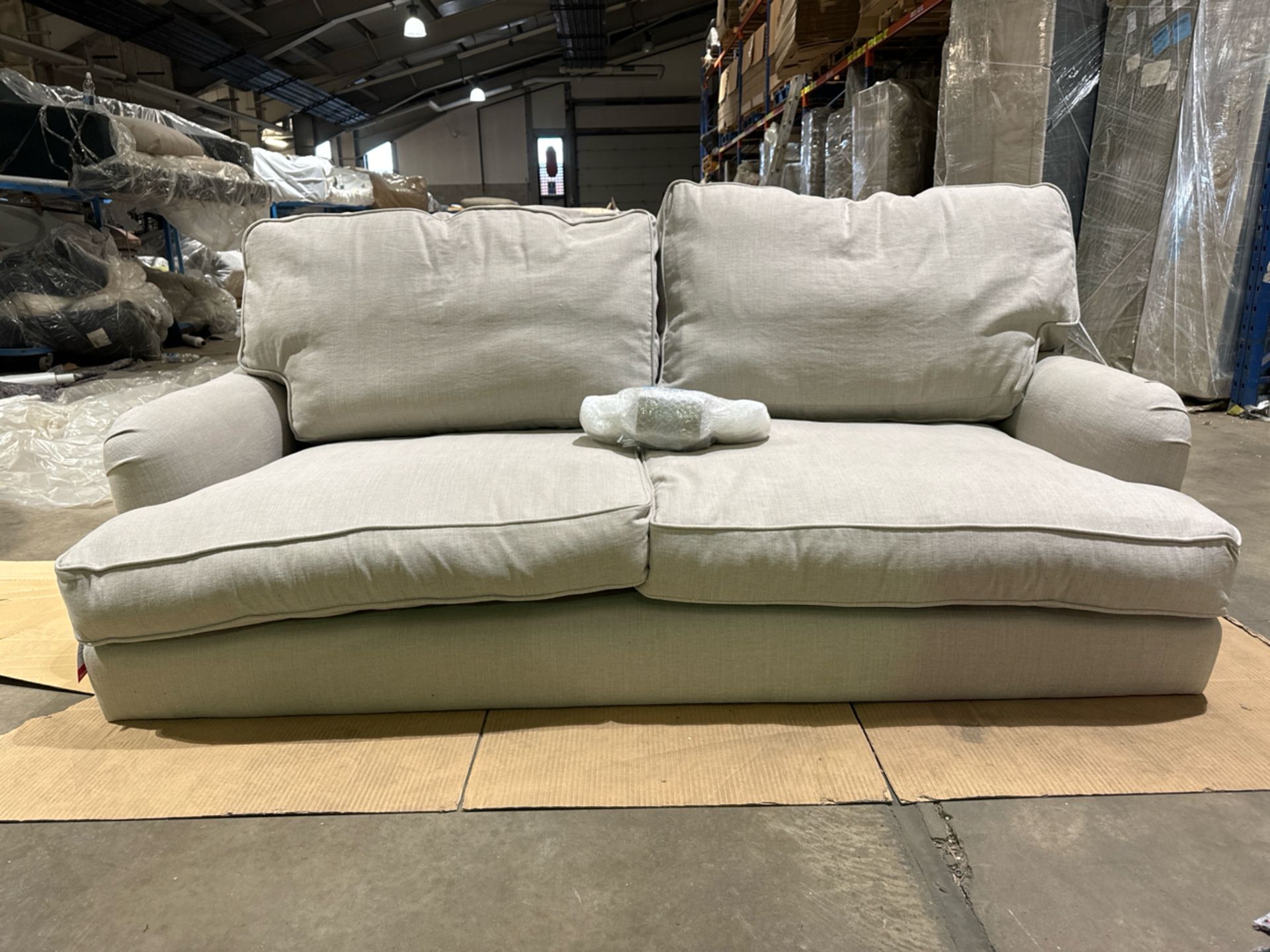 Bluebell 2.5 Seat Sofa In Taupe Brushed Linen Cotton RRP - £1980 - Image 2 of 6