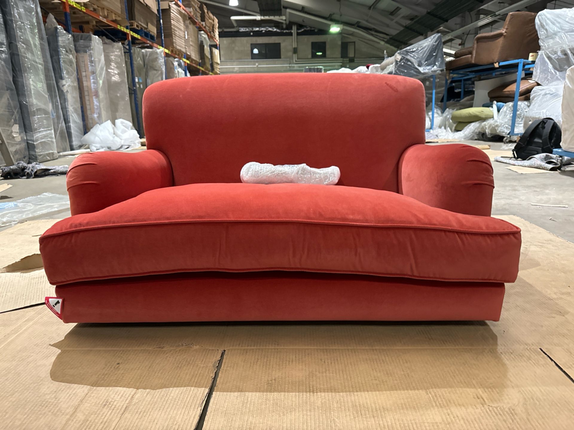 Snowdrop Loveseat In Wild Raspberry Smart Velvet RRP - £1470 - Image 2 of 6