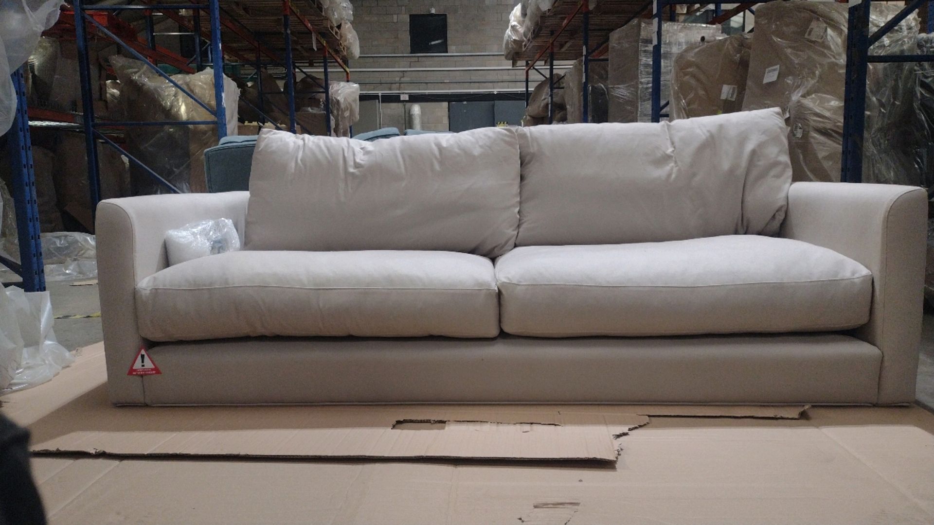 Izzy 3 Seat Sofa In Alabaster Brushed Linen Cotton RRP - £2110 - Image 2 of 7