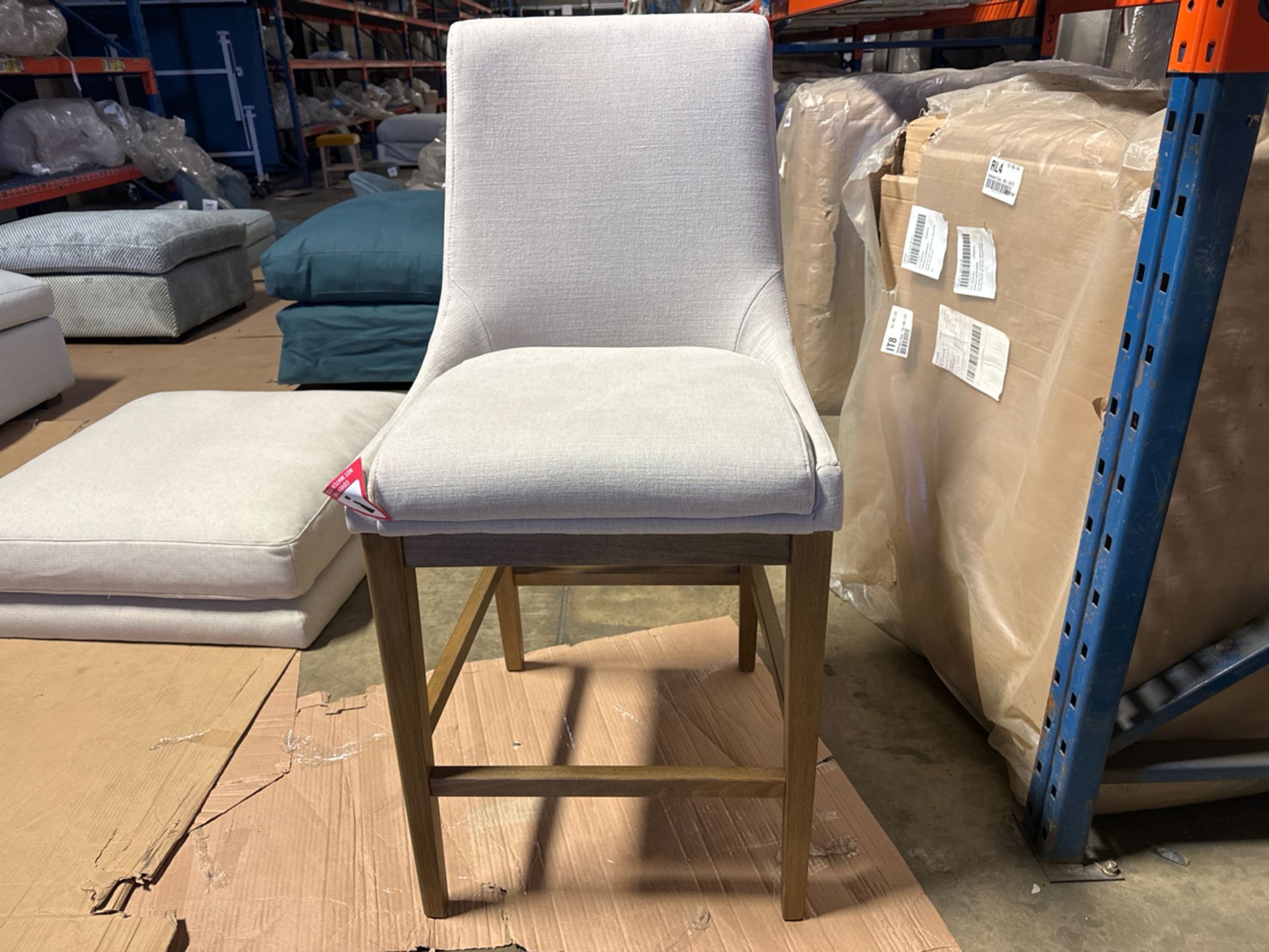 Basil Dining Chair in Taupe Brushed Linen Cotton RRP - £315 - Image 2 of 4