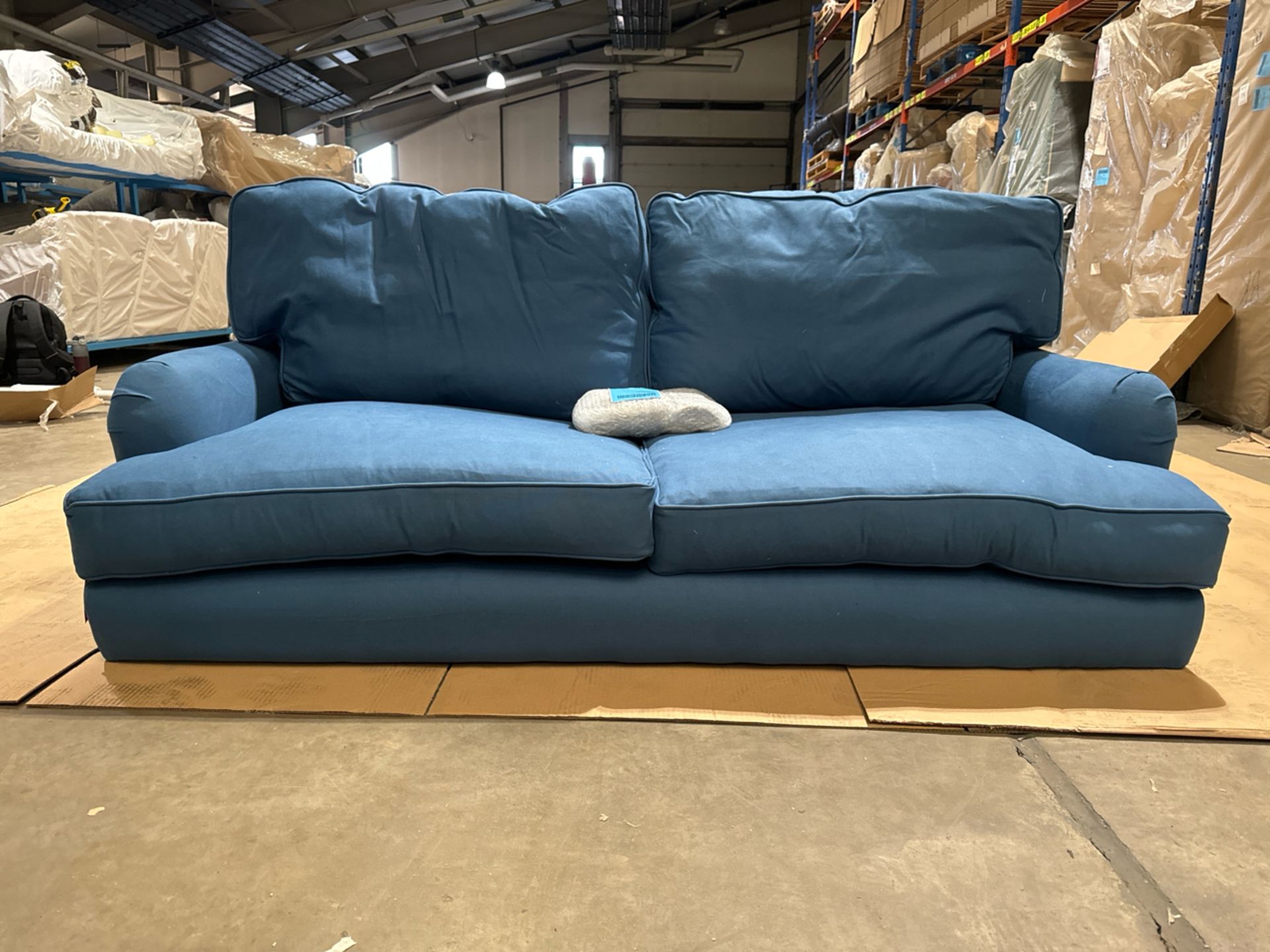 Bluebell 2.5 Seat Sofa (Breaks Down) In Heather Blue Smart Cotton RRP - £2590