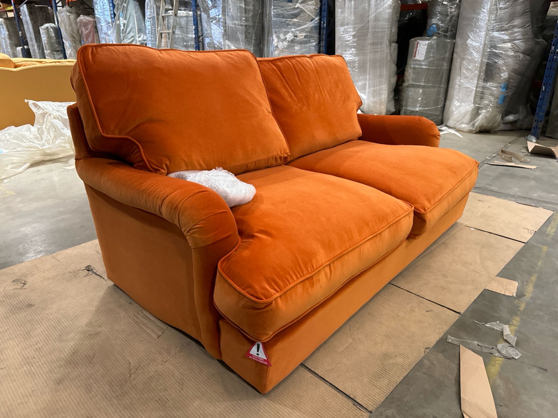 Bluebell 2 Seat Sofa Bed In Paprika Smart Velvet RRP - £2680 - Image 3 of 7