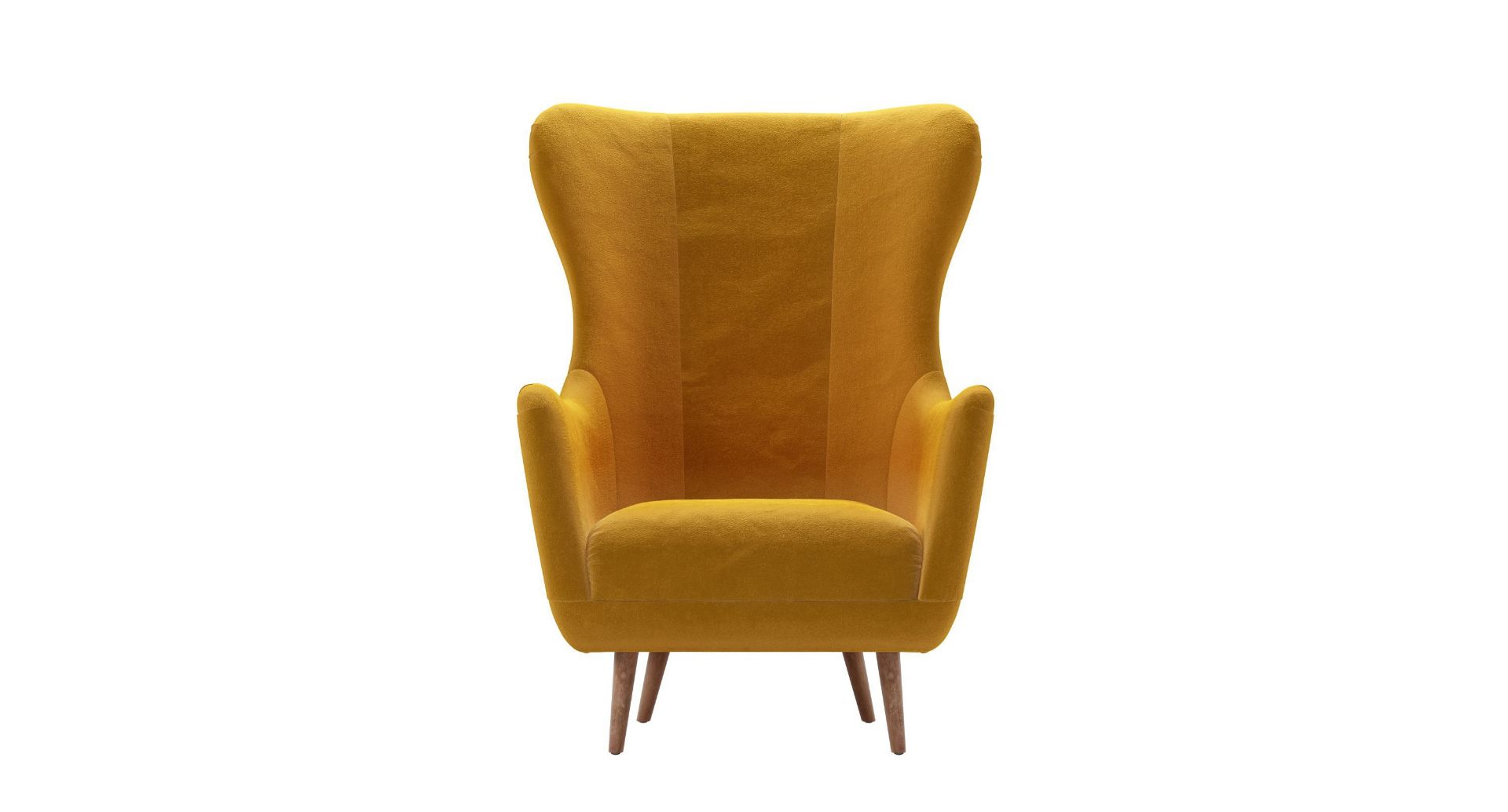 Louis Armchair In Butterscotch Cotton Matt Velvet RRP - £1270