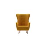 Louis Armchair In Butterscotch Cotton Matt Velvet RRP - £1270