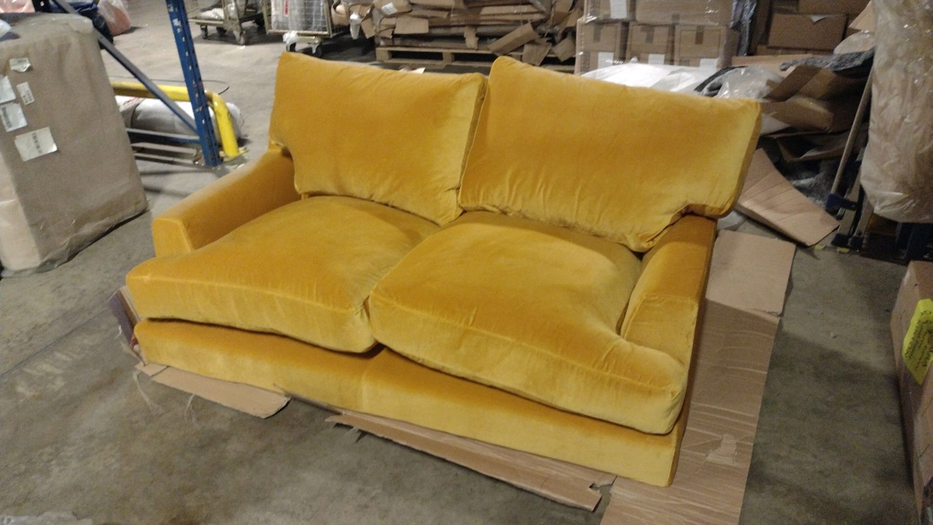 Isla 2 Seat Sofa In Butterscotch Cotton Matt Velvet RRP - £2180 - Image 3 of 7