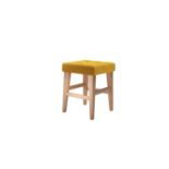 Buttons Short Stool In Butterscotch Cotton Matt Velvet RRP - £180