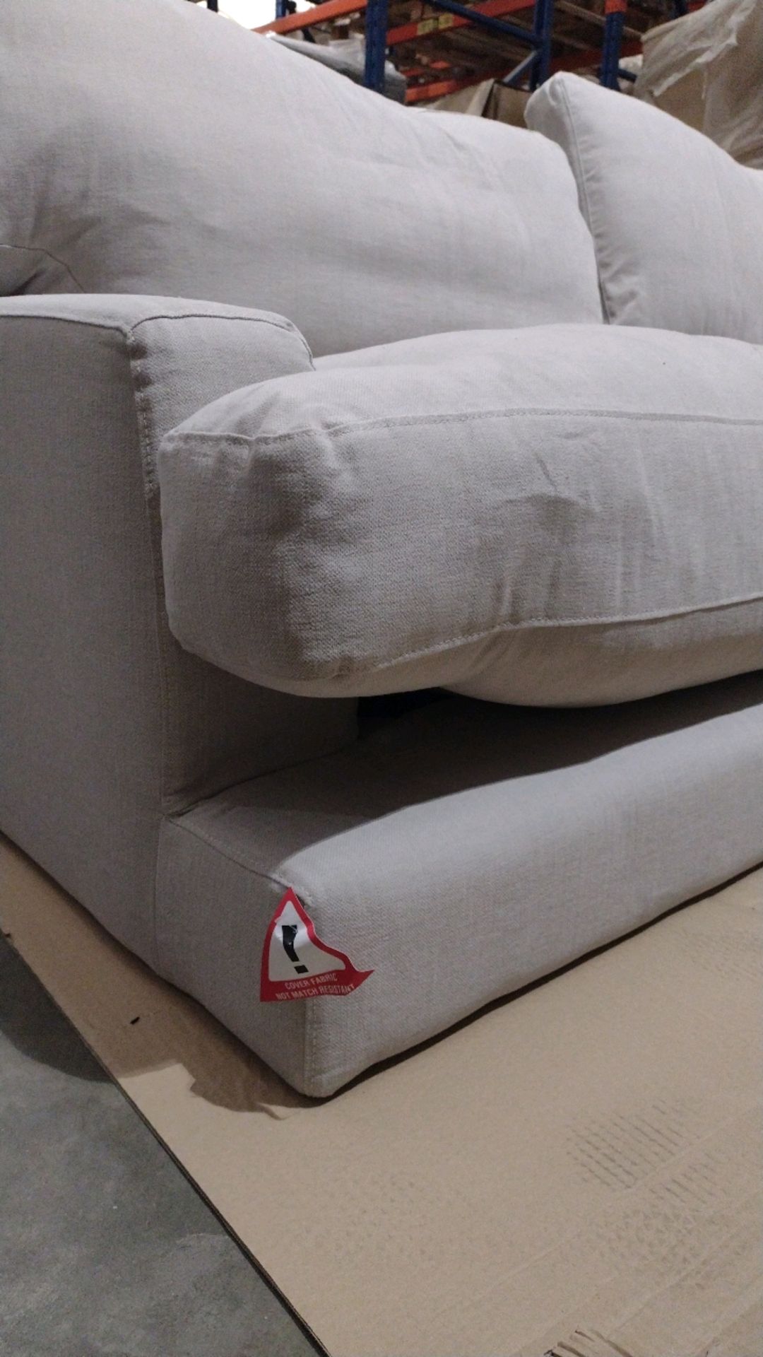 Costello 3 Seat Sofa In Alabaster Brushed Linen Cotton RRP - £1840 - Image 4 of 11