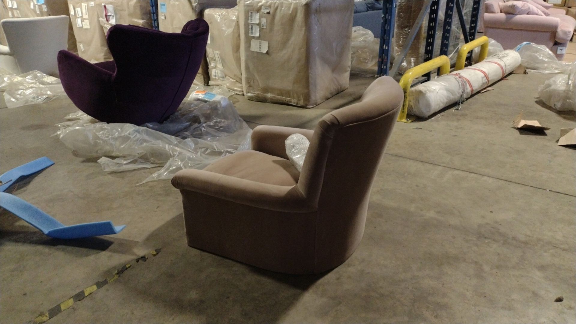 Alderney Armchair In Spiced Latte Cotton Matt Velvet RRP - £1090 - Image 6 of 10