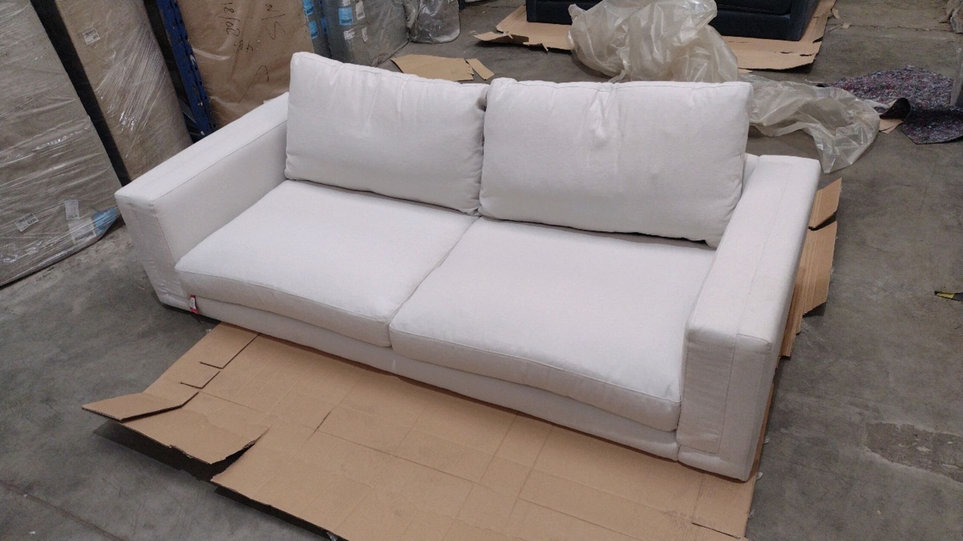 Costello 3 Seat Sofa In Alabaster Brushed Linen Cotton RRP - £1840 - Image 11 of 11