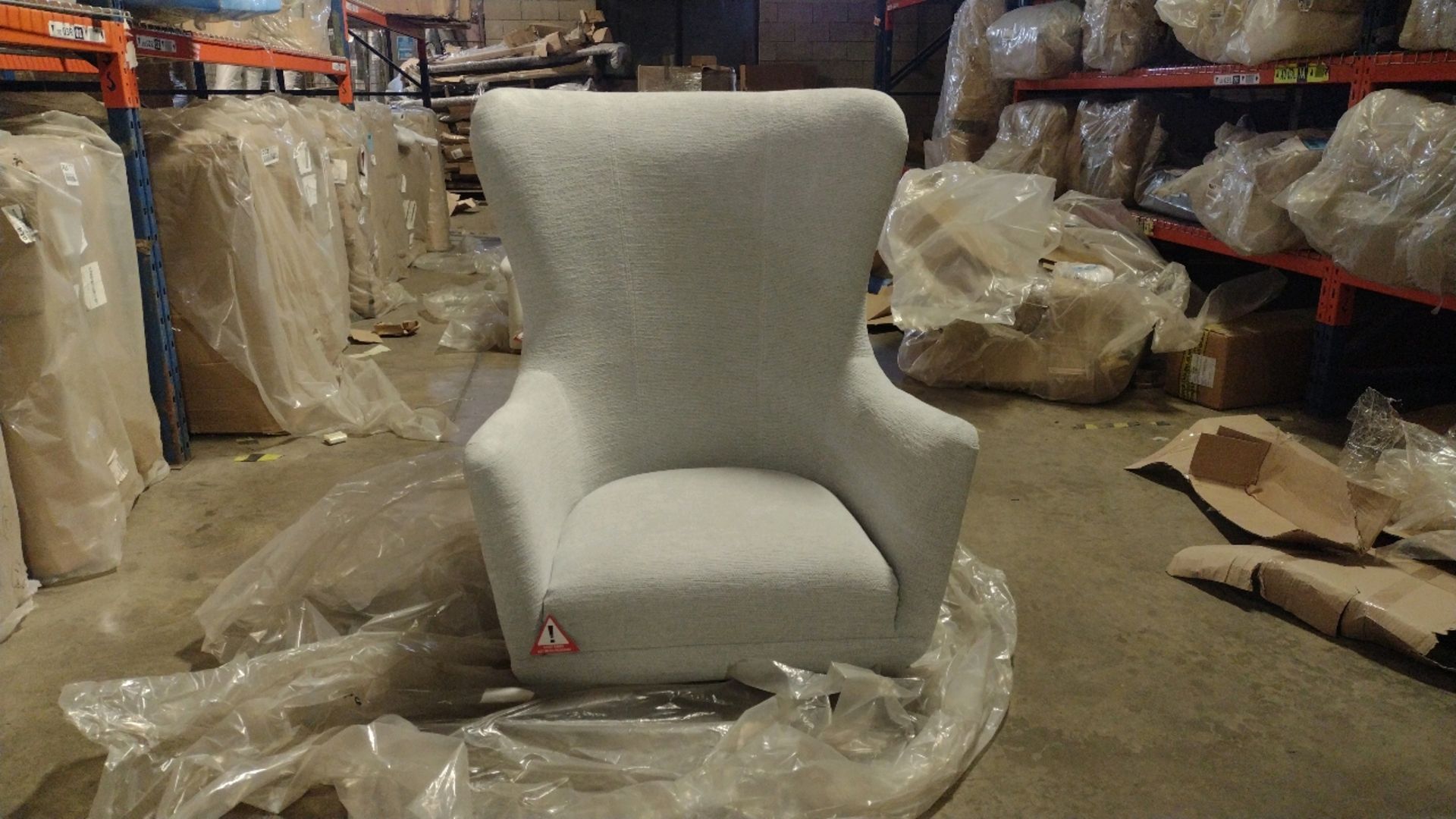 Louis Armchair in Barley Slubby Cotton RRP - £1270