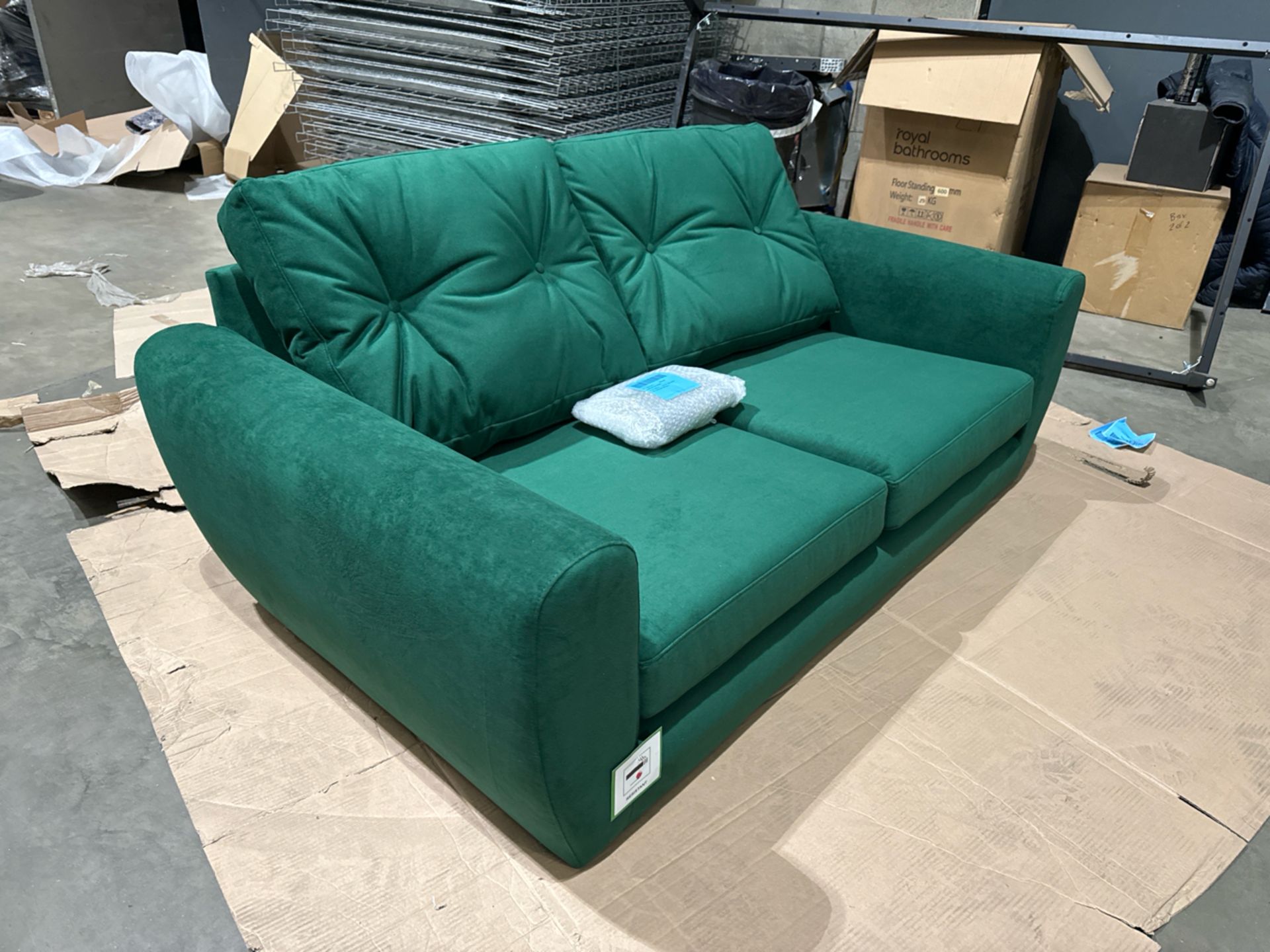 Jack 2 Seat Sofa In Emerald Velvet RRP - £999 - Image 3 of 6